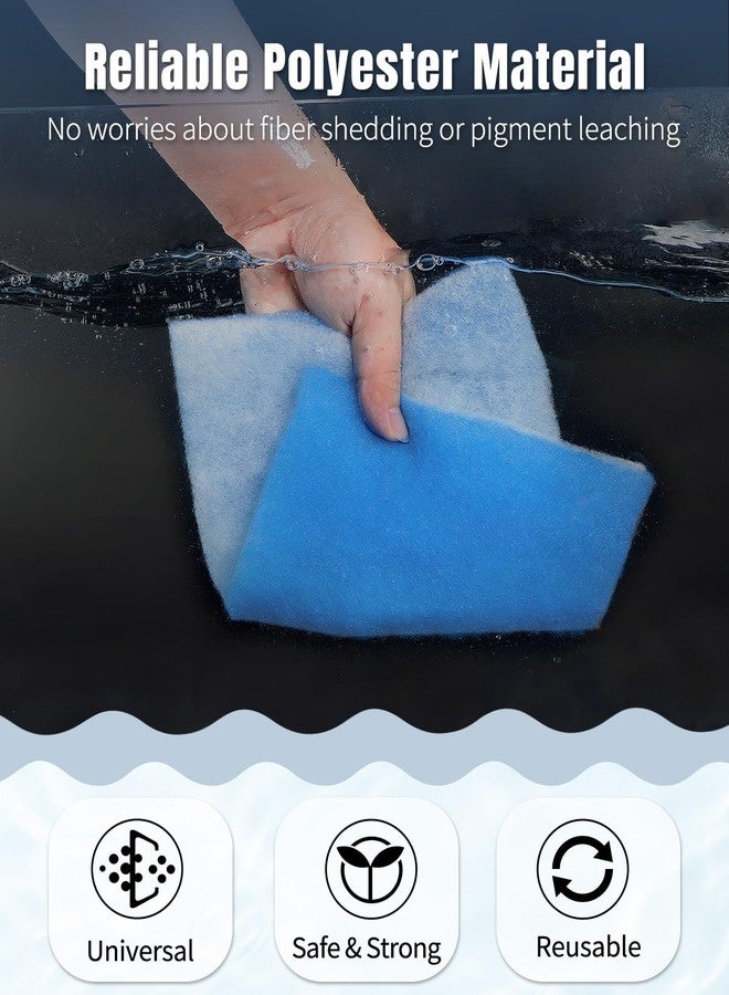 باوفلي لفافة خيط ترشيح أحواض السمك من باوفلاي، مقاس 20 × 10 × 1.2 بوصة، قابلة للقص، لون أزرق وأبيض، مناسبة لأحواض أسماك المياه العذبة والمالحة والبرك الصغيرة. - Image 4