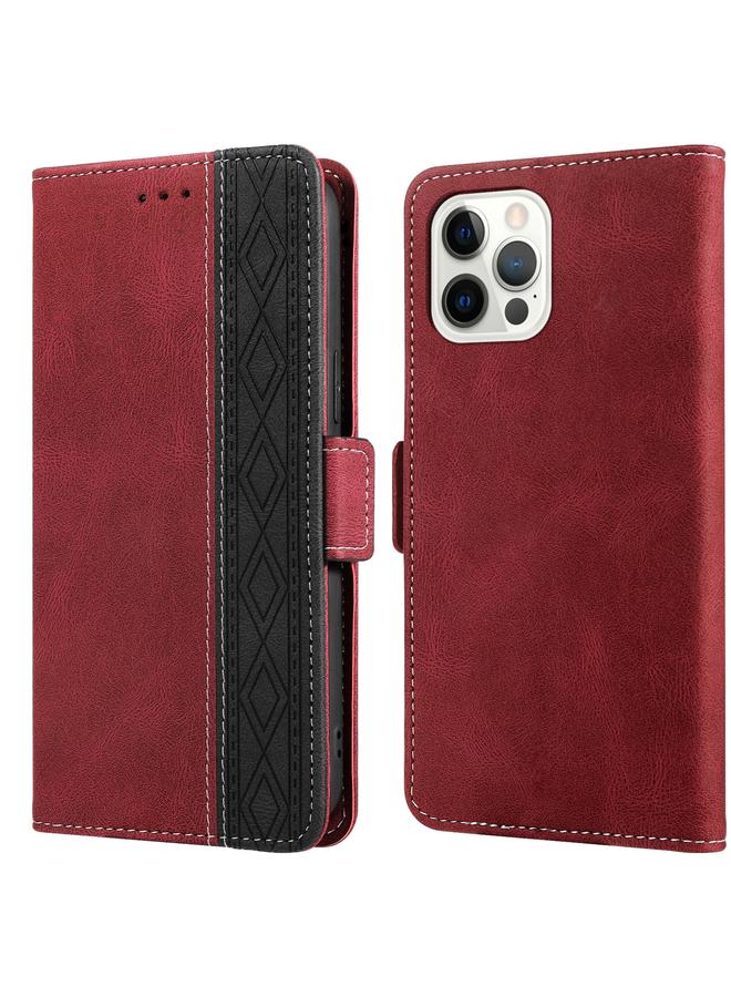 S-TOP Case For iPhone 14 Pro Max Stitching Magnetic RFID Leather Case - Image 2