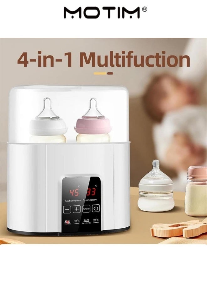 موتيم سخان طعام الأطفال لتسخين زجاجات الأطفال & تذويب البخار خالية من BPA مع شاشة LCD تحكم دقيق في درجة الحرارة لحليب الأم أو الصيغة  - Image 2