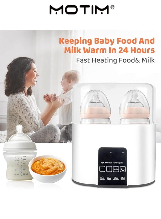 موتيم سخان طعام الأطفال لتسخين زجاجات الأطفال & تذويب البخار خالية من BPA مع شاشة LCD تحكم دقيق في درجة الحرارة لحليب الأم أو الصيغة  - Image 5