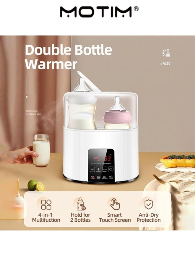 موتيم سخان طعام الأطفال لتسخين زجاجات الأطفال & تذويب البخار خالية من BPA مع شاشة LCD تحكم دقيق في درجة الحرارة لحليب الأم أو الصيغة  - Image 3