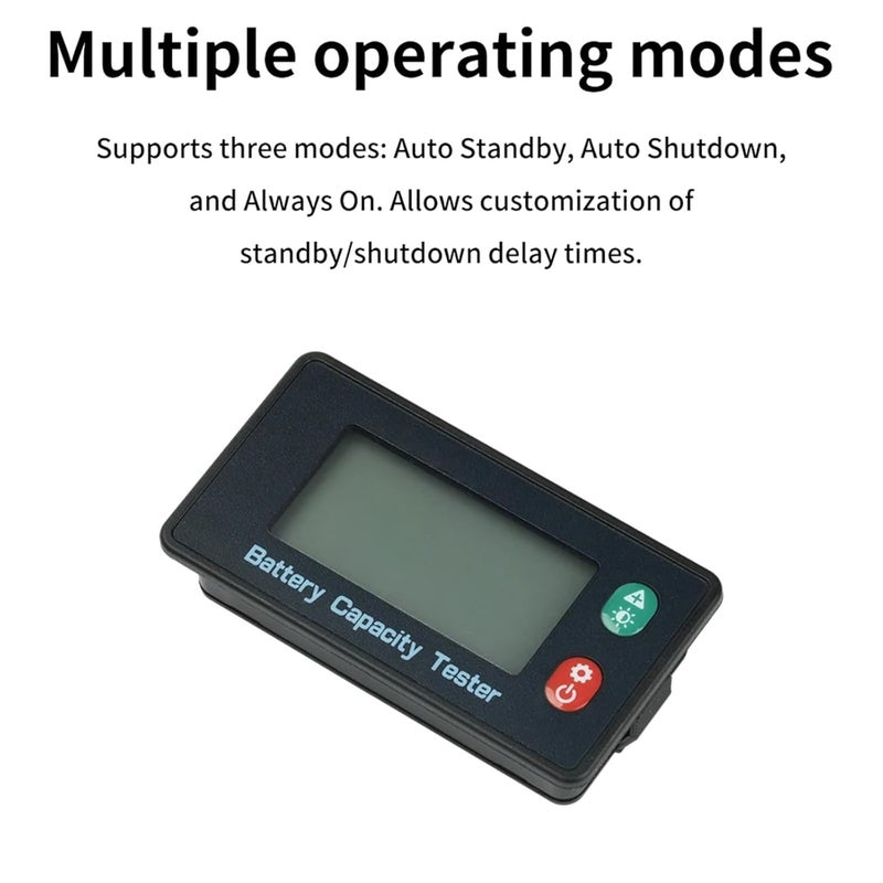 Intelligent LCD Digital Battery Capacity Indication Voltmeter Power Meter Tester Meter Alarm 8-120V Potential Monitor - Image 4