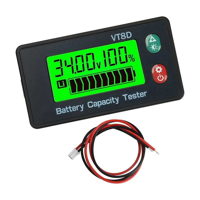 Intelligent LCD Digital Battery Capacity Indication Voltmeter Power Meter Tester Meter Alarm 8-120V Potential Monitor - Image 3