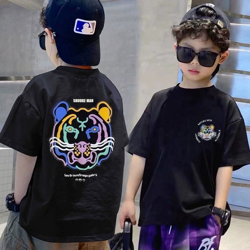 Children'S Clothing Boys' Short-Sleeved T-Shirt 2026 New Style Kidsren'S Boys Summer Clothing Medium And Large Kidsren'S Pure Cotton Half-Sleeved T-Shirt Top Trendy - Image 2