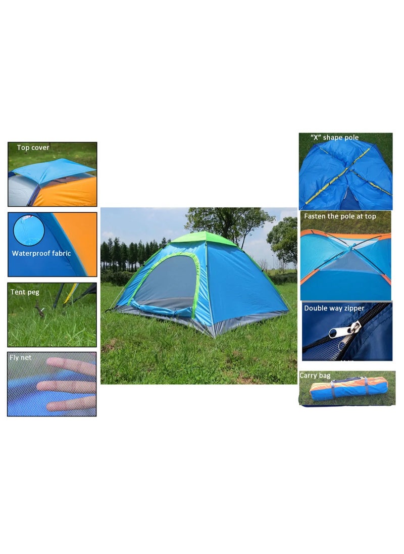 Generic - Camping Tent for 5-6 Person Automatic Pop Up Beach Tent with Storage Bag Water Resistant and UV Protection Tent Canopy for Outdoor Picnic Hiking(220*250*150cm) - Image 1
