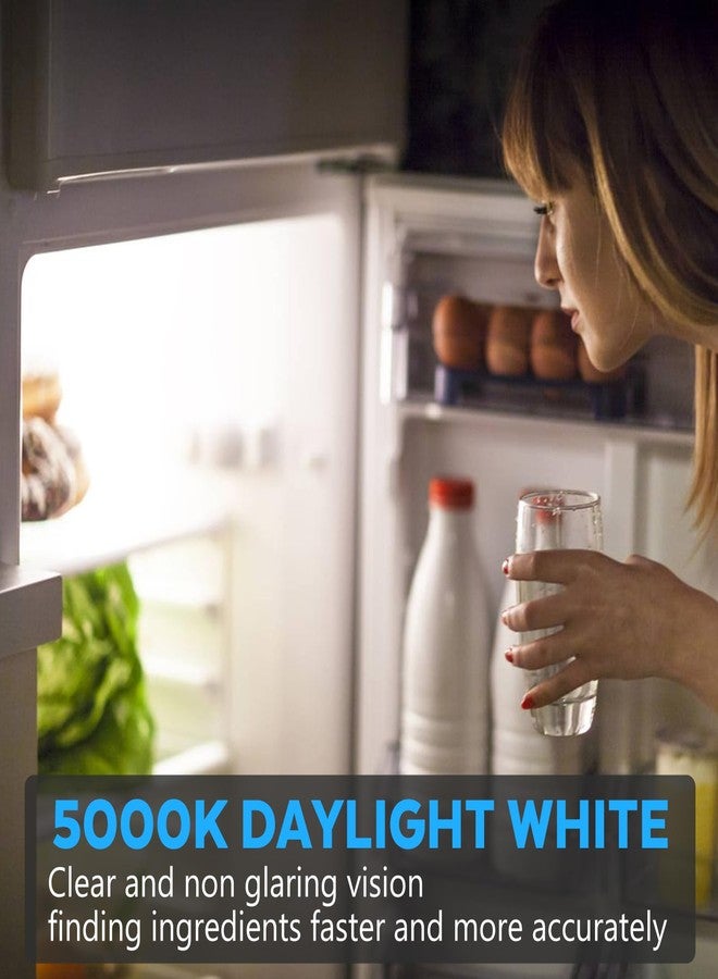 LOXYEE LED Refrigerator Light Bulb 2 Pack，Daylight White 5000K 120V 40W Equivalent Appliance Bulb，A15 5W E26 Base Waterproof Fridge Light Bulbs for Freezer Home Lighting,Small Light Bulb,Dimmable - Image 2