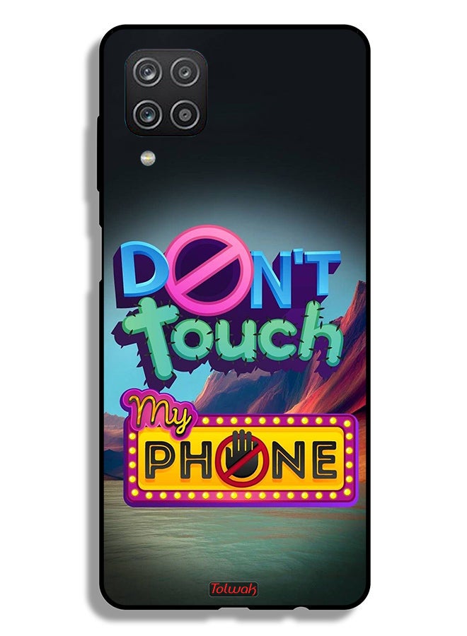 Tolwak Samsung Galaxy A12 Protective Case Cover Do Not Touch My Phone - Image 1