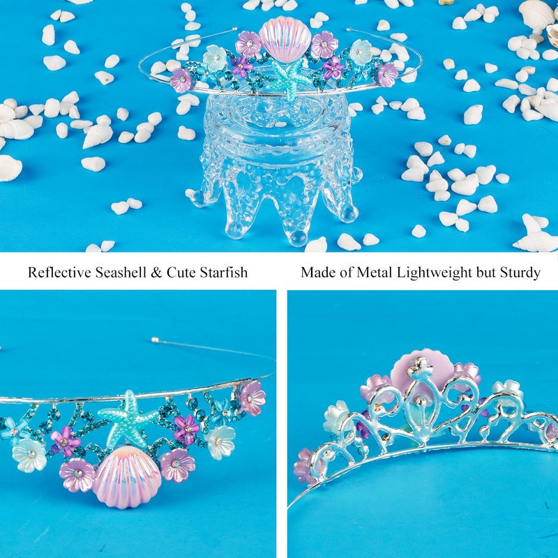 Didder Mermaid Themed Party Outfit: Sash, Crown and Decorations for Girls - Image 3