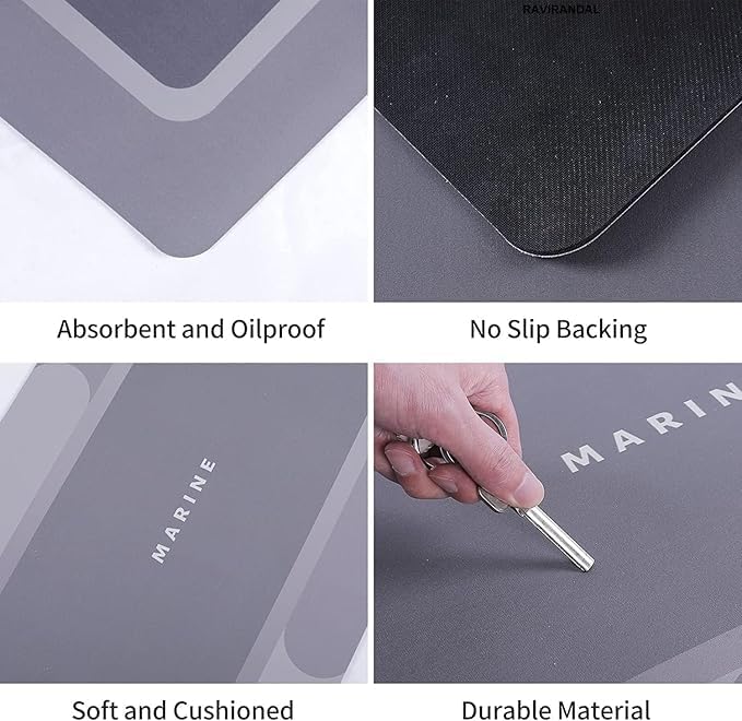 EXPORTTANZA 2 Pcs Kitchen Mats Waterproof Memory Foam Kitchen Rugs Standing Desk Mat Floor Mats Comfort Runner Rug Carpets for Kitchen Floor Sink 120 40 cm 40 60 cm MultiDesign - Image 5