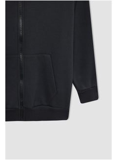 DeFacto Boy Regular Fit Hooded Long Sleeve Knitted Cardigan  - Image 3