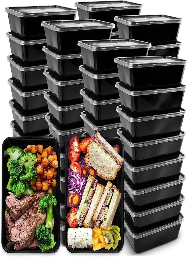 Conyee Meal Prep Containers with Lids Reusable Food Prep Storage Containers TO-GO Container Plastic Lunch Box Disposable Bento Box 24oz- Microwave, Freezers & Dishwashers Safe, 50 Set - Image 1
