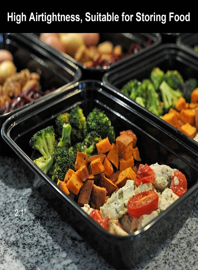 Conyee Meal Prep Containers with Lids Reusable Food Prep Storage Containers TO-GO Container Plastic Lunch Box Disposable Bento Box 24oz- Microwave, Freezers & Dishwashers Safe, 50 Set - Image 5