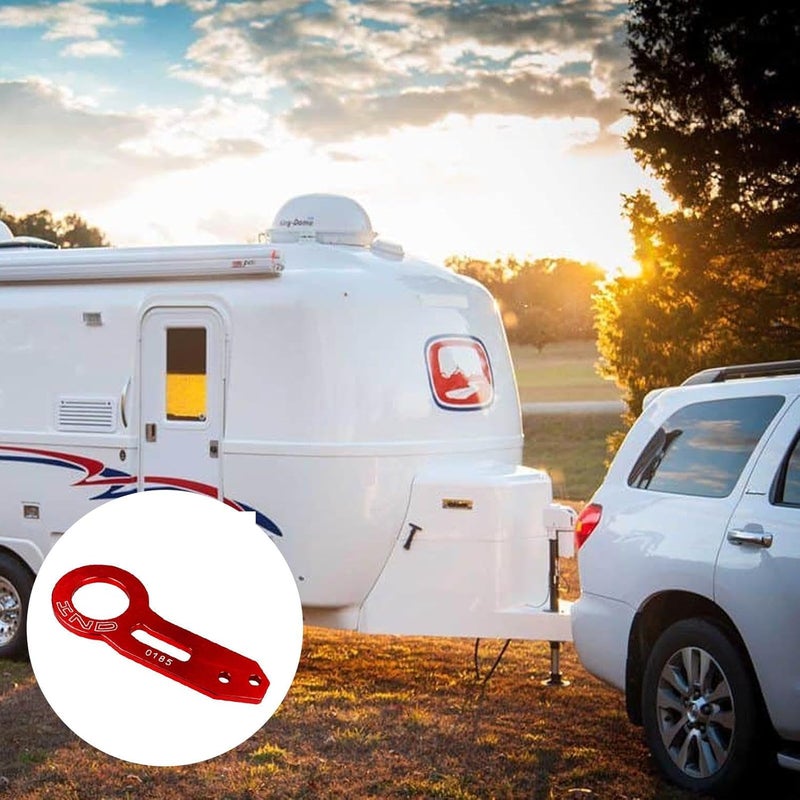 Car Bumper Trailer Ring Set | Aluminum Alloy Racing Car Tow Hook Kit | Aluminum Alloy Car Auto Trailer Ring Racing Trailer Hook for RVs, Car, Truck Borato - Image 3