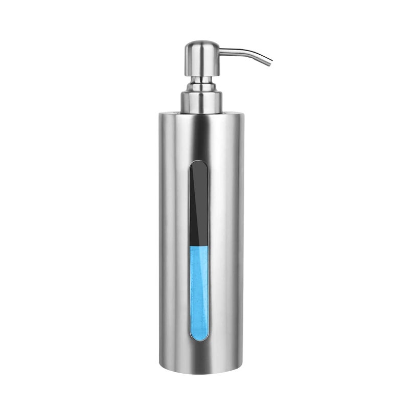 BabyElf Hand Soap Pump Dispenser for Bathroom Stainless Steel Dish Soap Dispenser for Kitchen Skinny Premium Rustproof Decorative Liquid Pump Bottle for Dish Soap Shampoo Lotion 7oz200ML