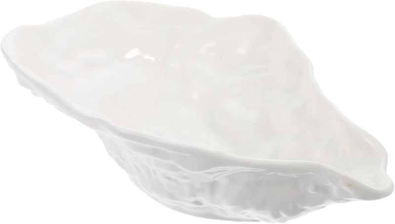 Hemoton Ceramic Serving Bowl Oyster Shells Decorative Bowl Ceramic Tasting Dishes Soup Bowl 8 inch - Image 1