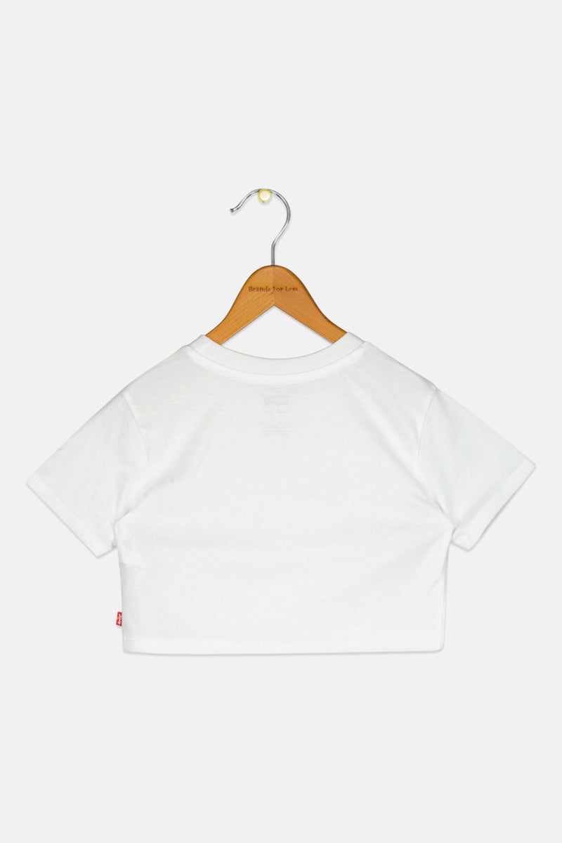 Levi's Toddlers Girl Graphic Print Short Sleeves T-Shirt, White - Image 2