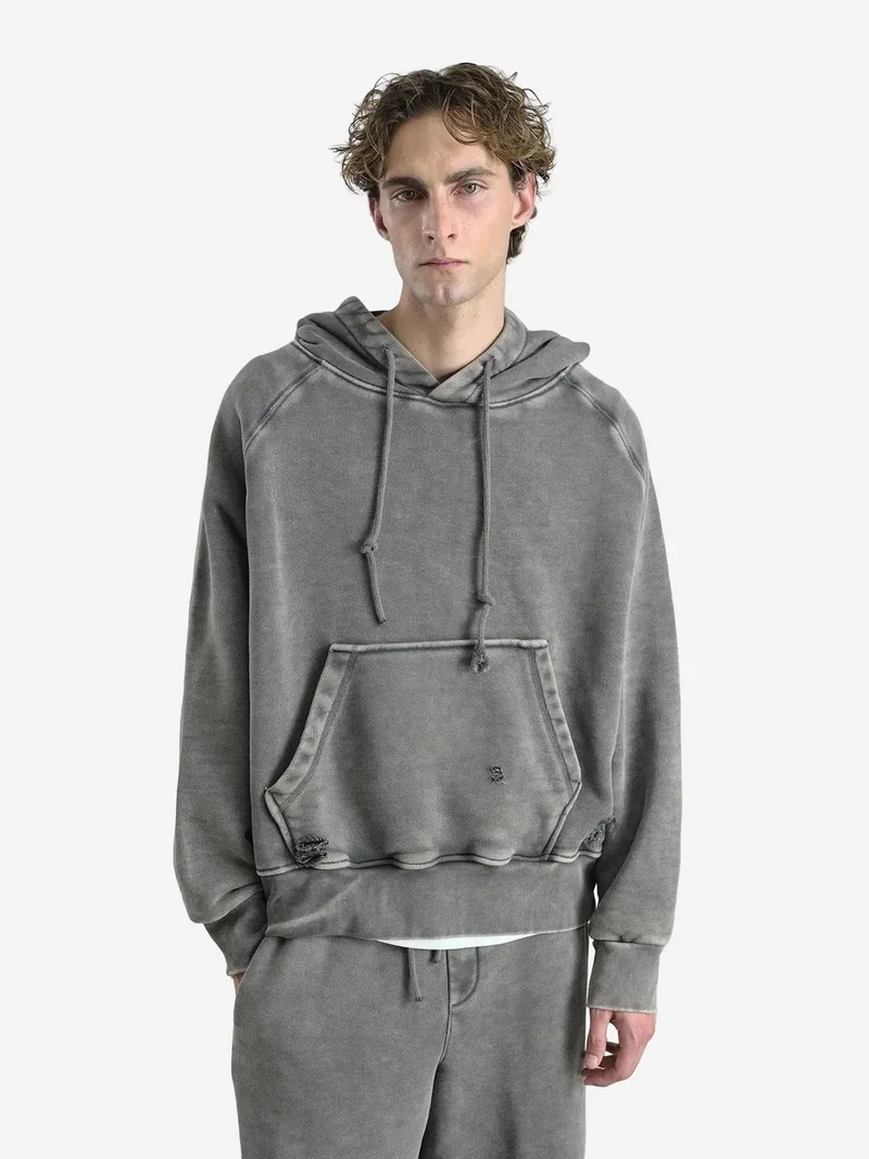 Giesto Khaki Green GIESTO Oversized Hooded Sweatshirt with Pocket for Men | Best Price UAE