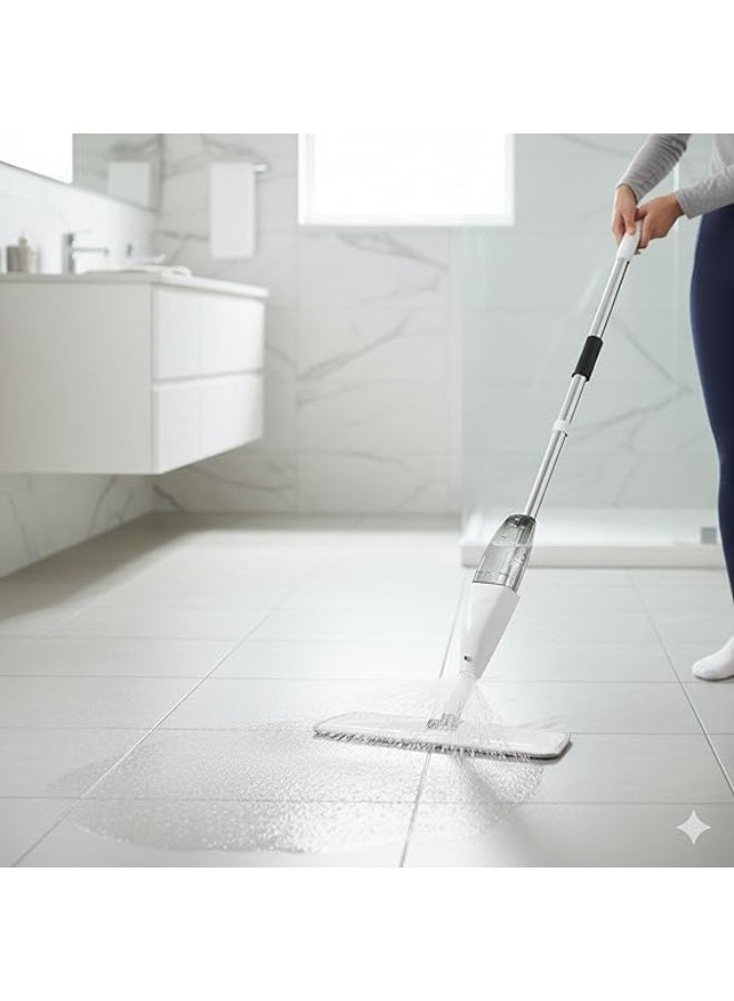 UShop U-Shop Microfiber Spray Mop, 360° Swivel Head with Two Washable Pads, for Ceramic, Porcelain, Parquet, Marble, Hardwood and Tile Floors - Image 2