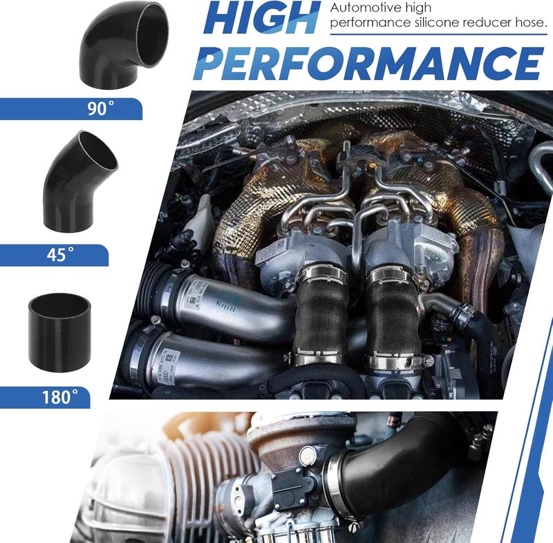 Glarks 90 Degree Elbow Silicone Hose with T-Bolt Clamps - Image 5