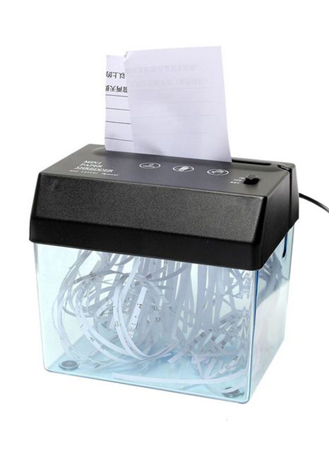 Electric Mini Paper Shredder And Letter Opener Clear/Black - Image 1