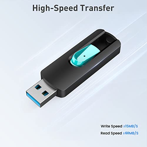 Aiibe 32GB USB 3.0 Flash Drive 10 Pack 32GB USB Flash Drives Thumb Drive USB Memory Stick USB Drive for Data Storage (32 GB, 5 Mixed Colors) - Image 2
