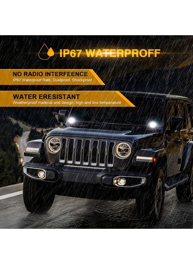 Auxbeam 4 بوصة 60 واط مصباح LED للشاحنة، شعاع ضوء قيادة خارج الطريق فائق السطوع 2 قطعة مصباح مكعب للدراجة النارية، ATV، UTV، SUV، قارب، جيب - Image 5