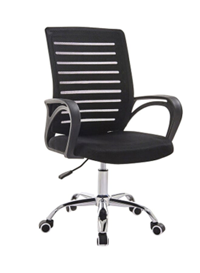 بليتزد كرسي مكتب ستانليس ستيل بظهر منخفض أسود - Image 1