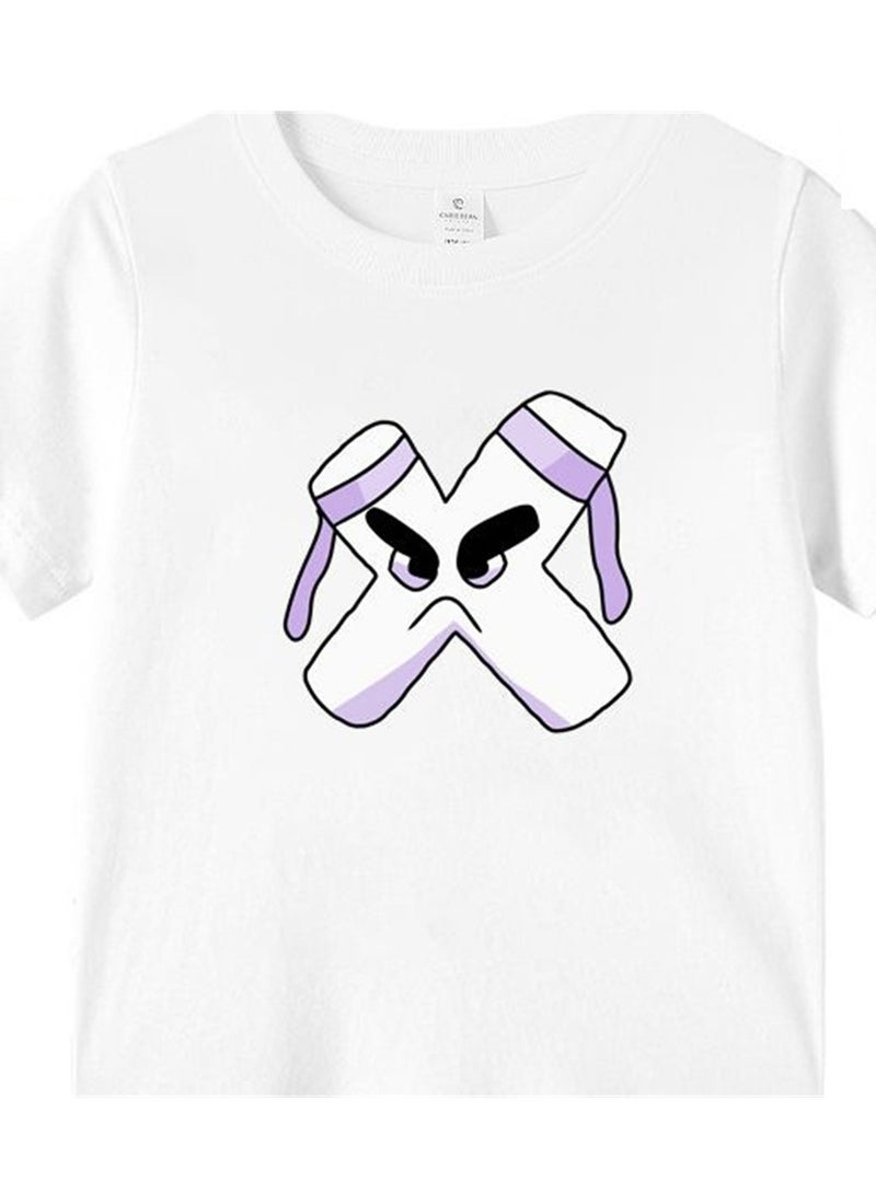 Cartoon Letter Legend 3D digital printing personalized breathable children's T-shirt - Image 2