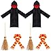 Hungdao 6 Pcs Christmas Doll Clothes Accessories Wizard Robe Outfit Scarf and Broom Costume Dress up for Christmas Decoration - Image 3