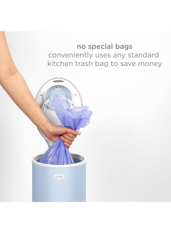 Ubbi Steel Diaper Pail, Odor Locking, No Special Bag Required, Award-Winning, Registry Must-Have, Cloudy Blue - Image 4