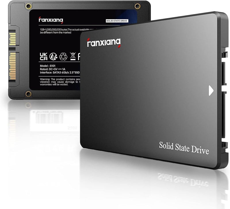 fanxiang فانشيانغ S101 256 جيجابايت SSD SATA III 6Gb/s 2.5" محرك أقراص ثابت داخلي، سرعة قراءة تصل إلى 500 ميجابايت/ثانية، متوافق مع اللابتوب وأجهزة الكمبيوتر المكتبية (أسود) - Image 1