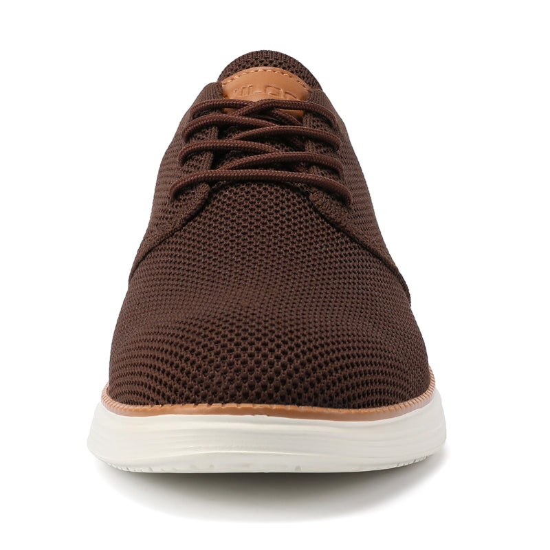 VILOCY Shoes for Mens Fashion Dress Sneakers Casual Walking Shoes Business Oxfords Comfortable Breathable Lightweight Tennis Brown,US10.5 EU43.5 - Image 3