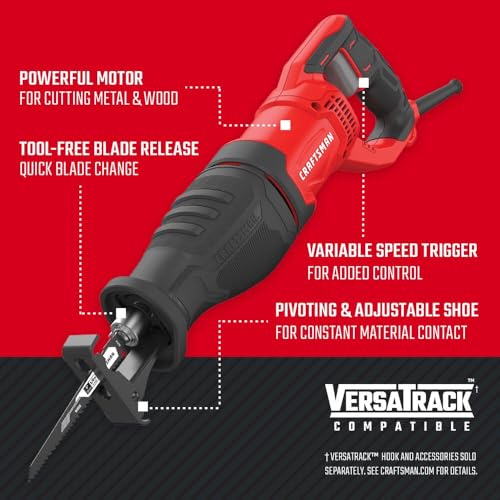 CRAFTSMAN Reciprocating Saw, 7.5 Amp, 3,200 RPM, Corded (CMES300) - Image 2