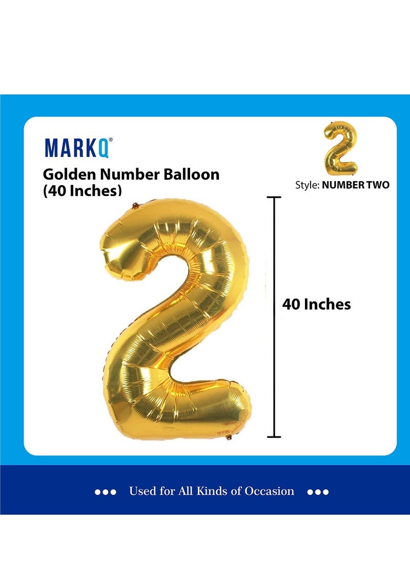 مارك 40 بوصة عدد البالونات ، بالونات الهيليوم احباط الذهب لاحتفالات زفاف عيد ميلاد الذكرى السنوية (رقم 2) - Image 2