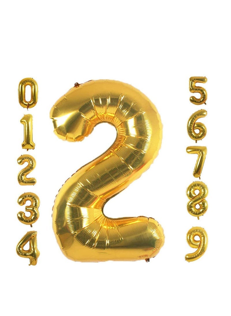 مارك 40 بوصة عدد البالونات ، بالونات الهيليوم احباط الذهب لاحتفالات زفاف عيد ميلاد الذكرى السنوية (رقم 2) - Image 1