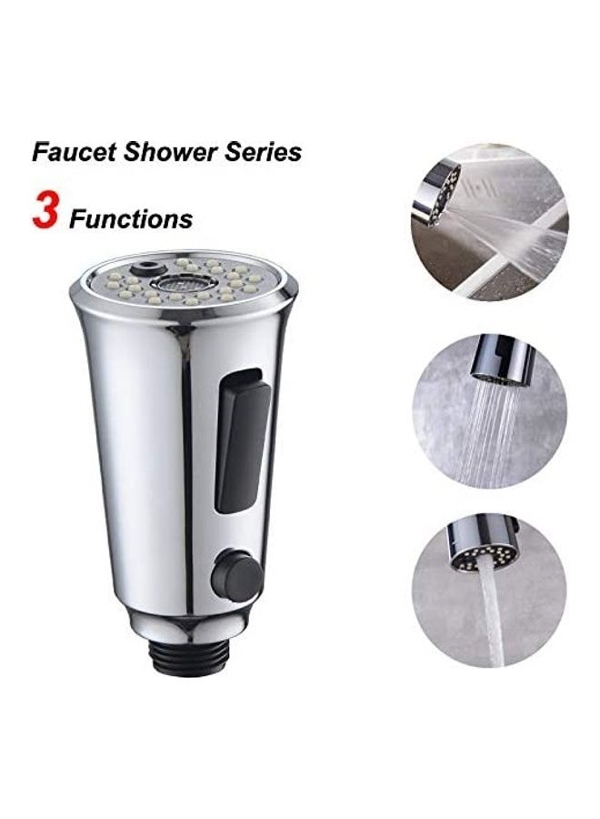 NIBEMINENT 3-In-1 Stainless Steel Shower Head Style Faucet Silver  - Image 1