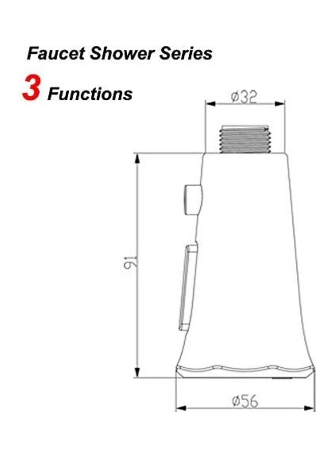 NIBEMINENT 3-In-1 Stainless Steel Shower Head Style Faucet Silver  - Image 2