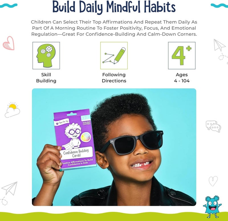 Open The Joy Confidence Builder Cards for Kids - Positive Affirmations for Emotional Intelligence - Image 3