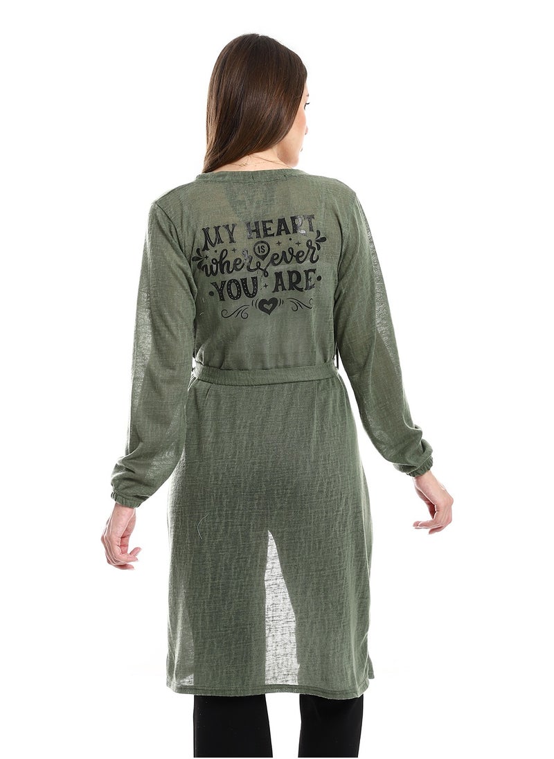 Caesar - Open Neckline Cardigan - Image 1