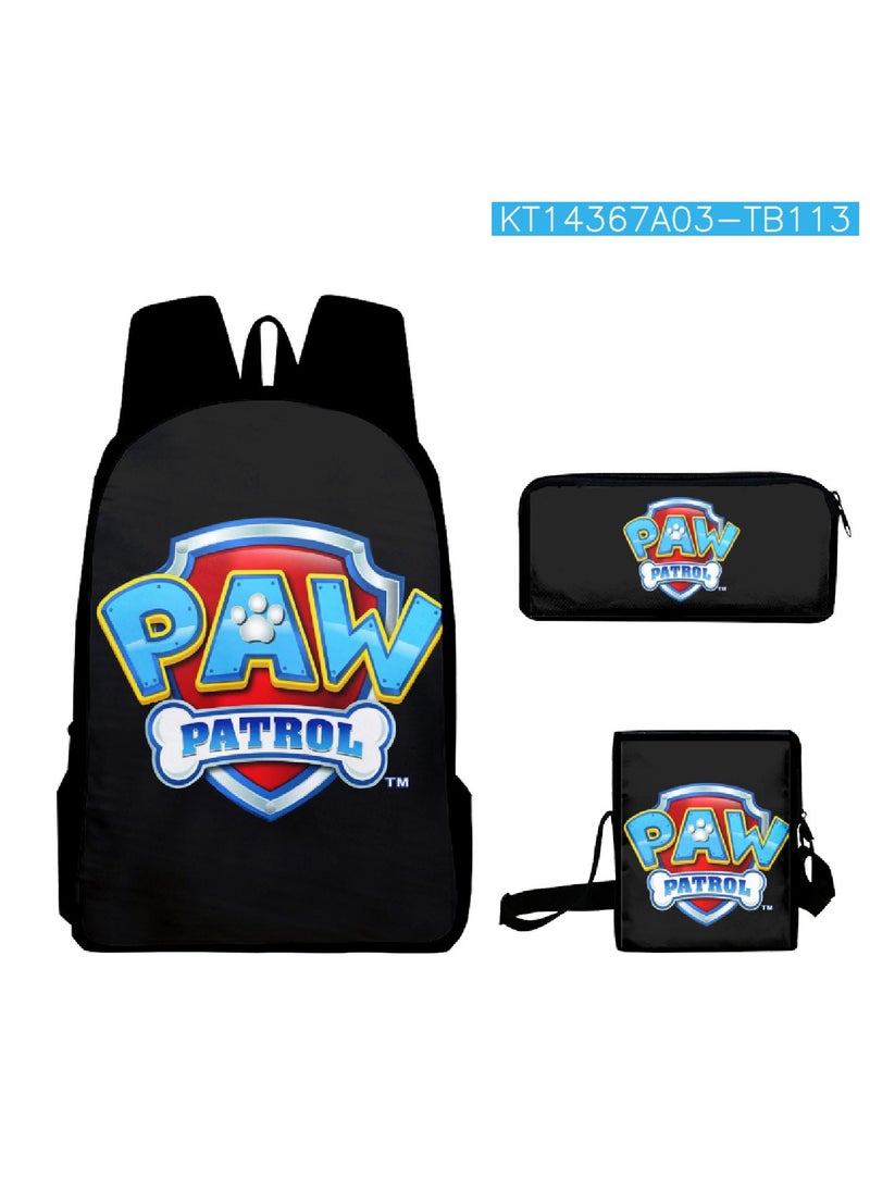 PAW PATROL - 【 School Season 】Paw Patrol Kids Cartoon Backpack Student Bag Crossbody Bag Pencil Case Back-to-school Must-have Three-piece Set Suitable for 14-inch Laptop Casual Bag Travel Bag - Image 1