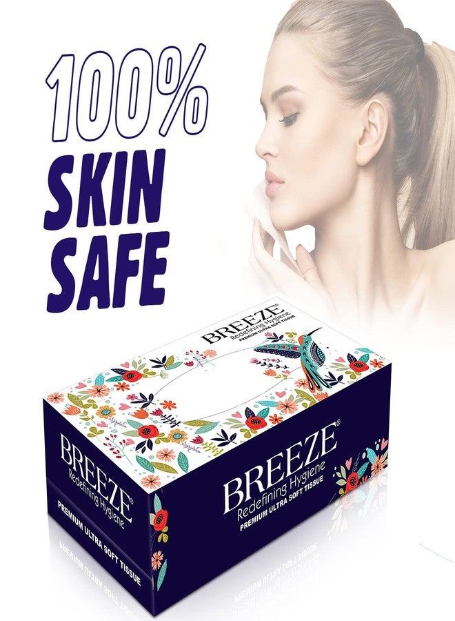 Breeze مناديل وجه بريس BRE022 2 طبقة ناعمة وقابلة للتخلص للاستخدام في المطبخ والسيارات والمكتب والمنزل، 100 سحب لكل منها (عبوة من 6، 600 مناديل) - Image 4