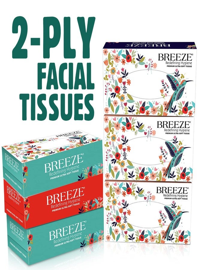 Breeze مناديل وجه بريس BRE022 2 طبقة ناعمة وقابلة للتخلص للاستخدام في المطبخ والسيارات والمكتب والمنزل، 100 سحب لكل منها (عبوة من 6، 600 مناديل) - Image 5