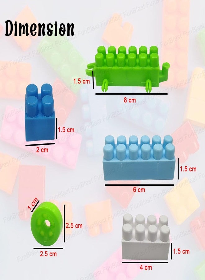 FunBlast DIY Plastic Building Blocks for Kids Building Blocks Toy for Kids Puzzle Games for Kid,Toys for Children Educational & Learning Toy for Kid,Girls & Boys -(250 Pieces Blocks with 38 Wheels) - Image 2