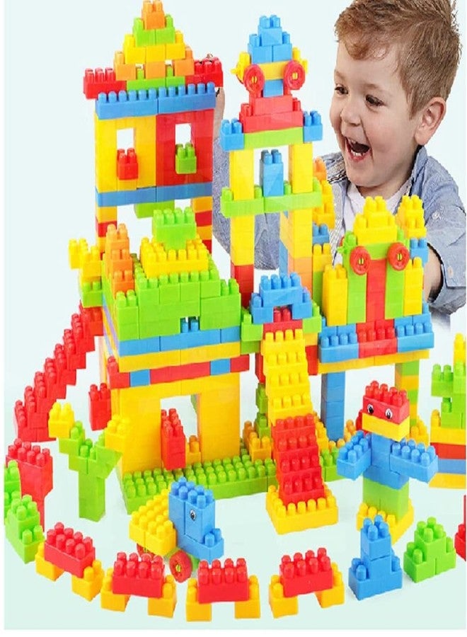 FunBlast DIY Plastic Building Blocks for Kids Building Blocks Toy for Kids Puzzle Games for Kid,Toys for Children Educational & Learning Toy for Kid,Girls & Boys -(250 Pieces Blocks with 38 Wheels) - Image 1