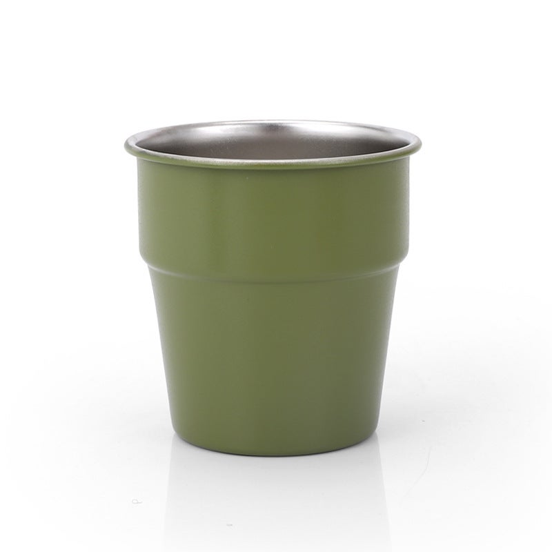 Outdoor Folding Stainless Steel Water Cup 300ml Stackable Camping Mug - Image 5