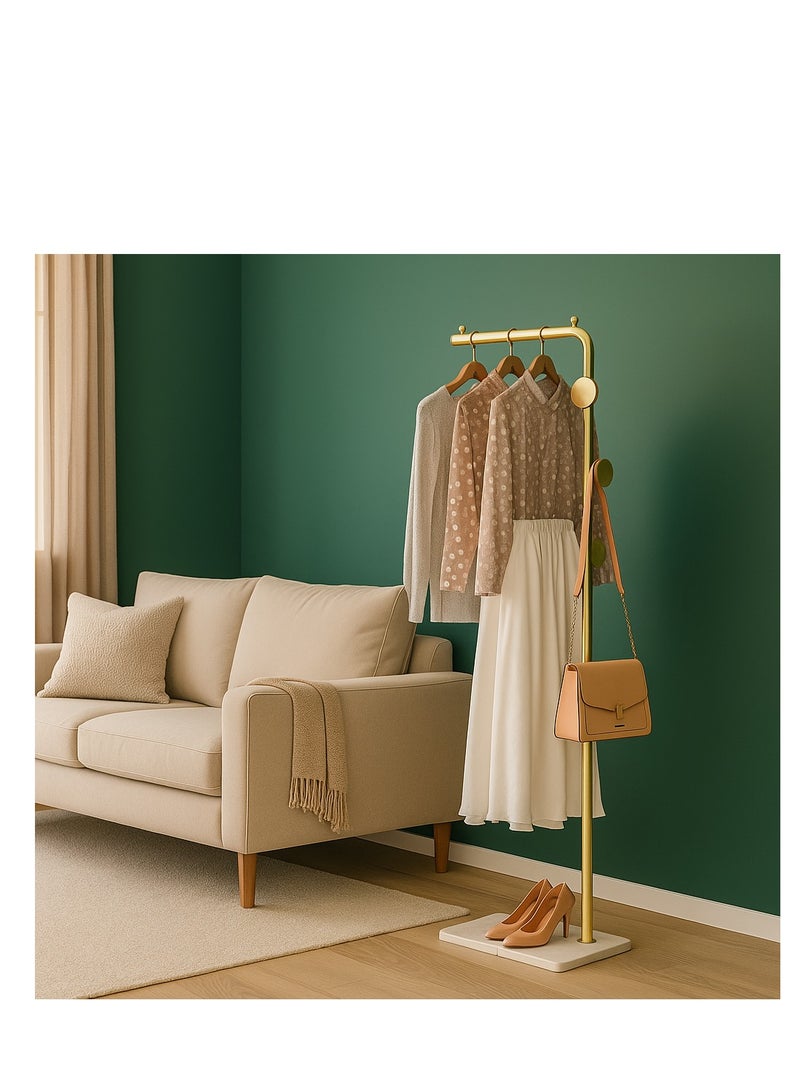 Y&D Coat Rack Freestanding with Natural Marble, 67”Coat Hanger Stand with 3 Hooks Heavy Base Modern Coat Stand for Jackets, Suits, Dress Shirts, Dresses - Image 4