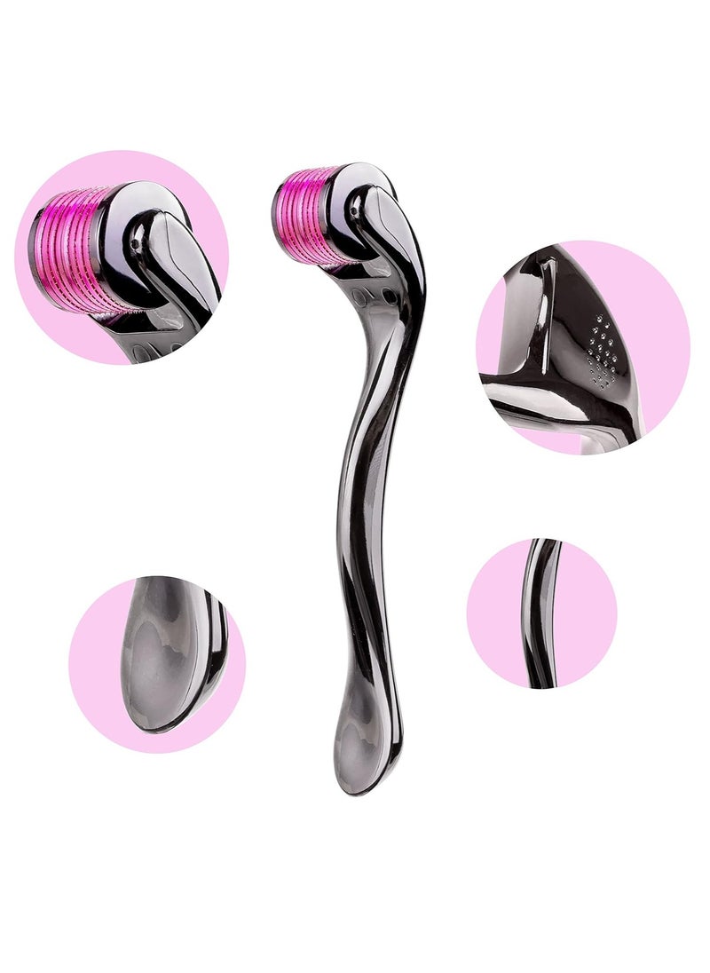 SanDine Silky Skin - Microneedle Derma Roller - 540 Micro Needle Skin Care System - Ideal to Keep Your Skin Young and Radiant - Titanium for Silky Smooth and Beautiful Skin - Includes FREE E-Book -By Sandine (0.3mm) - Image 1