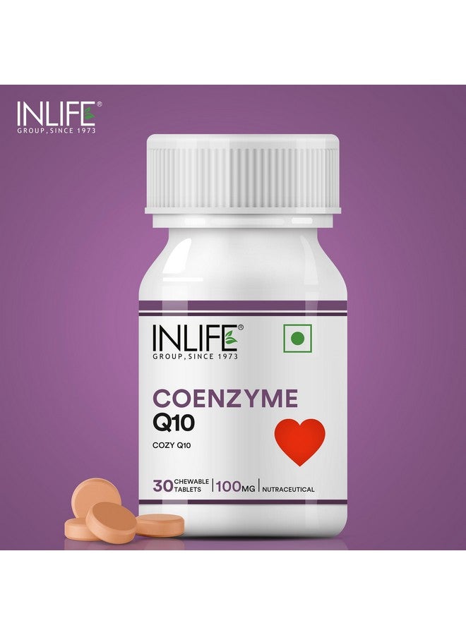 INLIFE إنزيم Q10 100 ملغ | مكمل CoQ10 يوبكوينون لإدارة الطاقة | مضاد أكسدة للرجال والنساء - 30 قرص قابل للمضغ (عبوة من 1) - Image 3