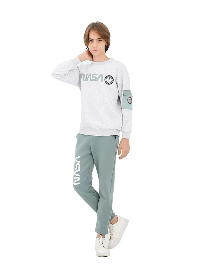 JOCKEY Boy Inner Fleece Nasa Print Winter Pajama Set