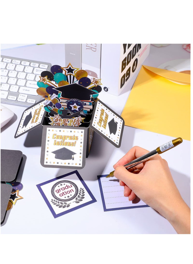Handmade 3D Graduation Pop-Up Card with Envelope - Perfect Congratulations Gift for College, University, and High School Graduates. Celebrate Their Achievement! - Image 3